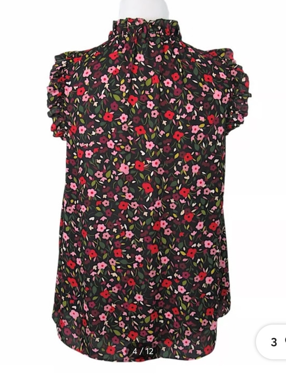 Kate Spade Boho Floral Ruffle Top - Picture 6 of 10